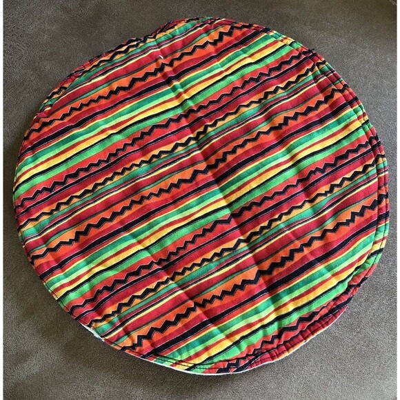 Tortilla Warmer Microwave 10" Round Chili Peppers Sombrero Insulated Cloth Pouch - Picture 2 of 3